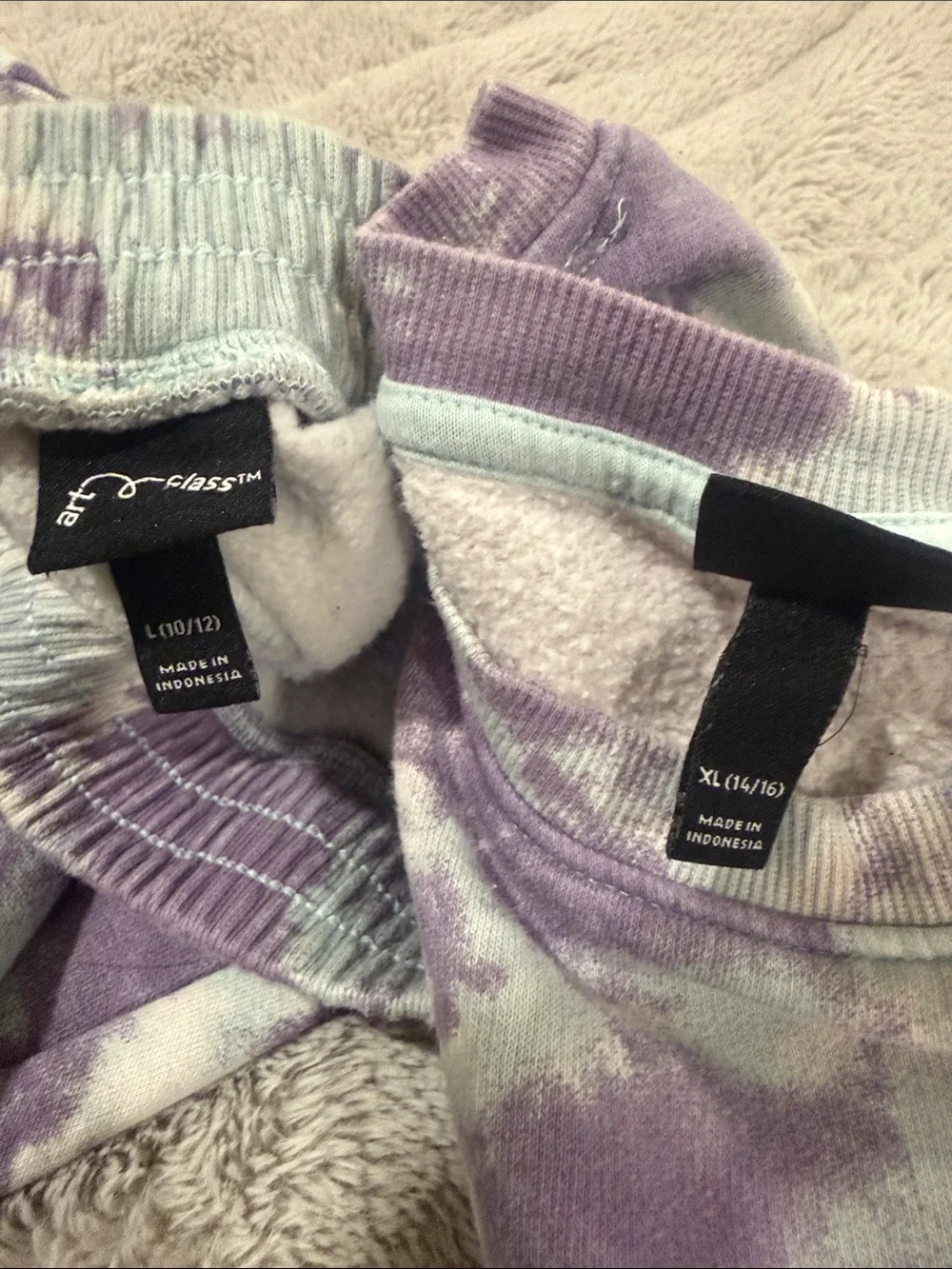 Target Kids Art Class Tie dye Matching Joggers and Sweatshirt Set Purple /Blue
